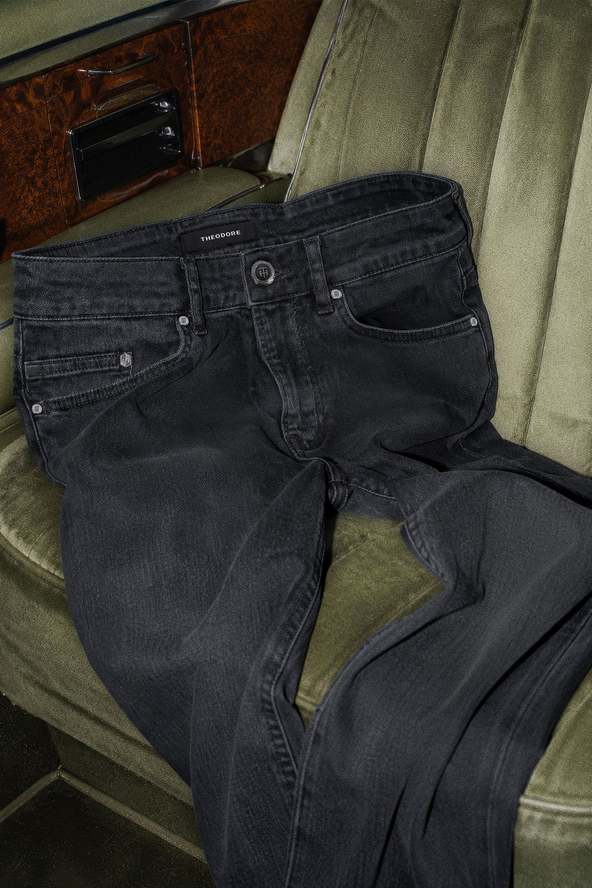 Lacquer Black Vinyl Jean