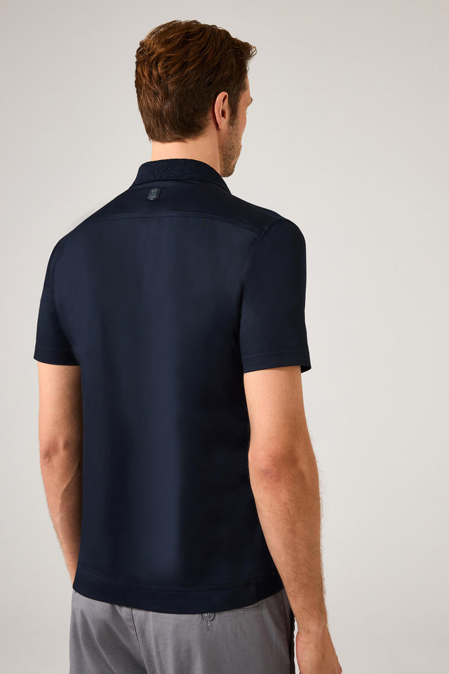 The Jacquard Hybrid Polo Shirt