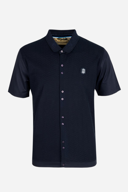 The Jacquard Hybrid Polo Shirt