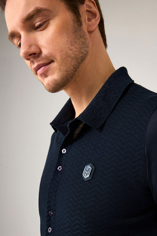 The Jacquard Hybrid Polo Shirt