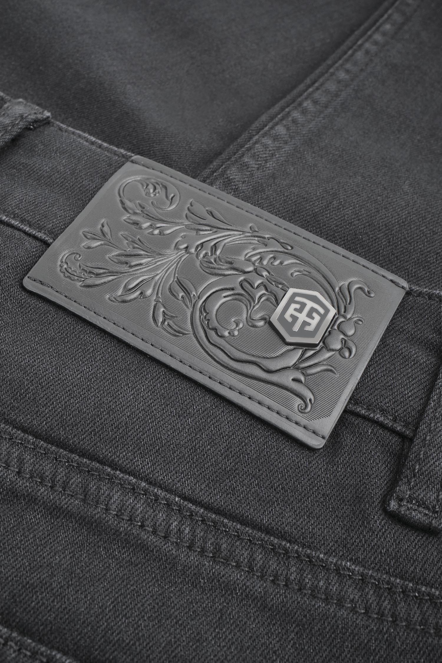 Lacquer Black Vinyl Jean