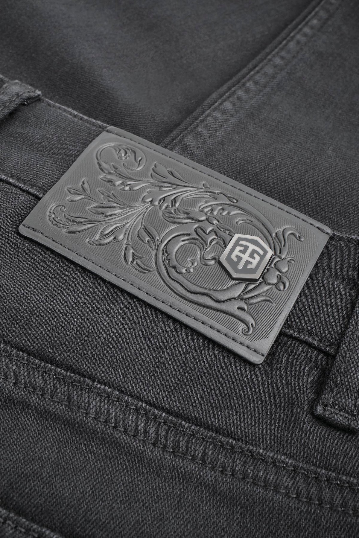 Lacquer Black Vinyl Jean