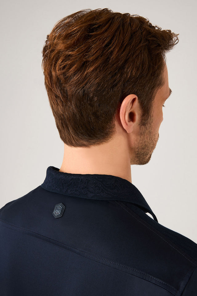The Jacquard Hybrid Polo Shirt