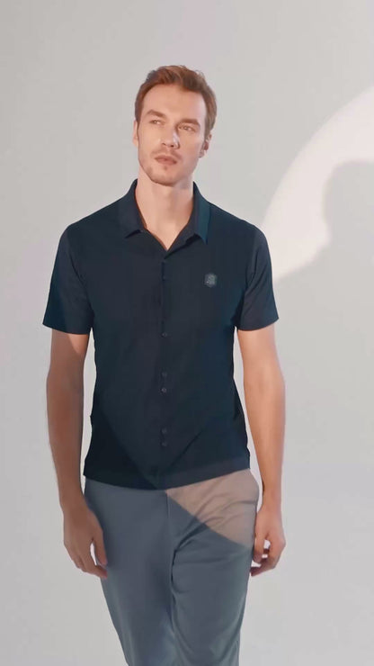 The Jacquard Hybrid Polo Shirt